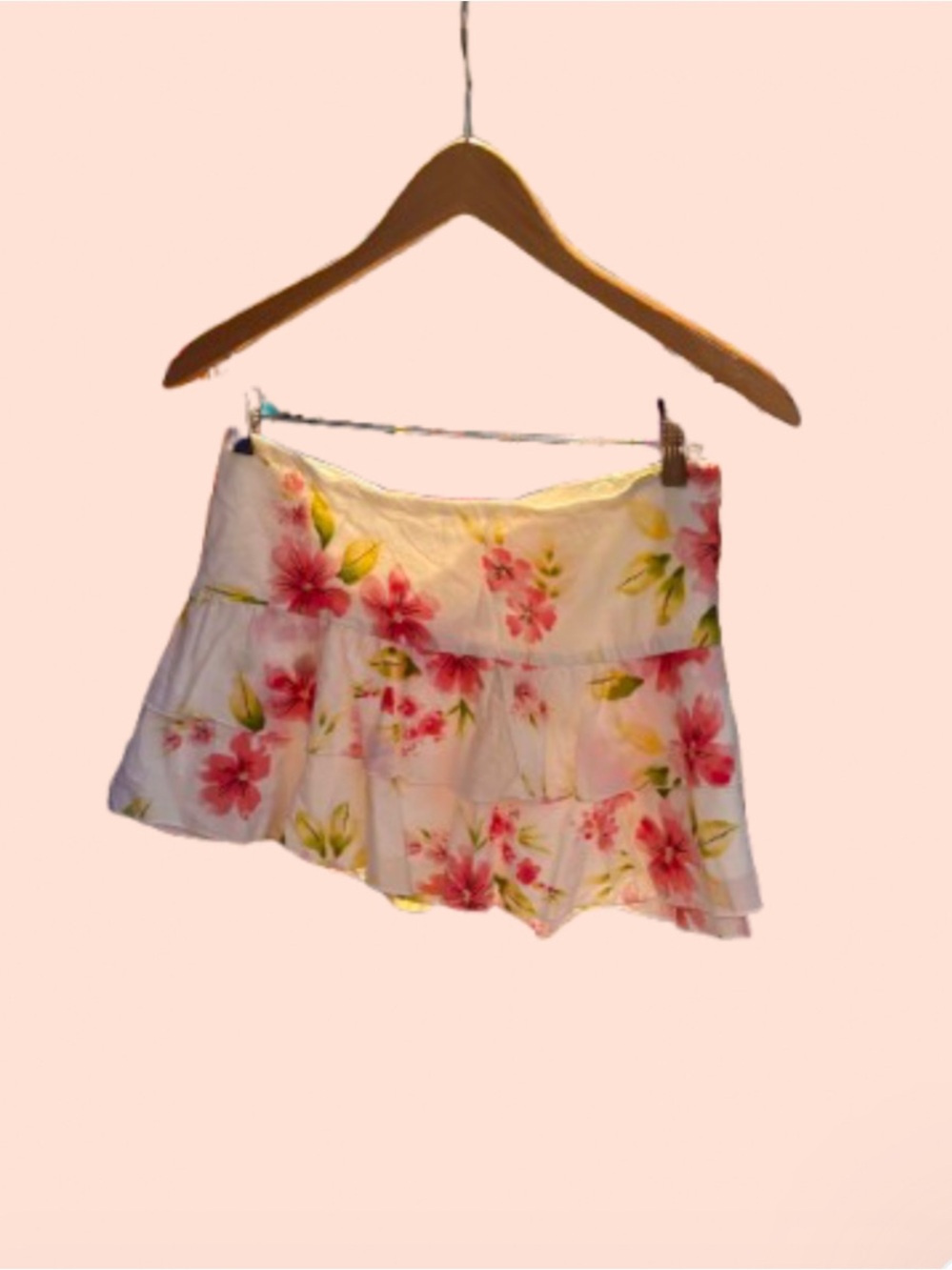 Tiered Floral Mini Skirt